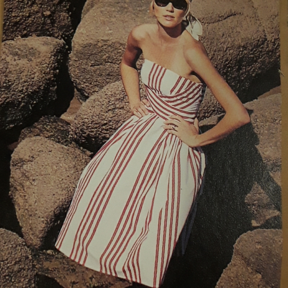 Anthropologie Strapless Odille Regatta Dress